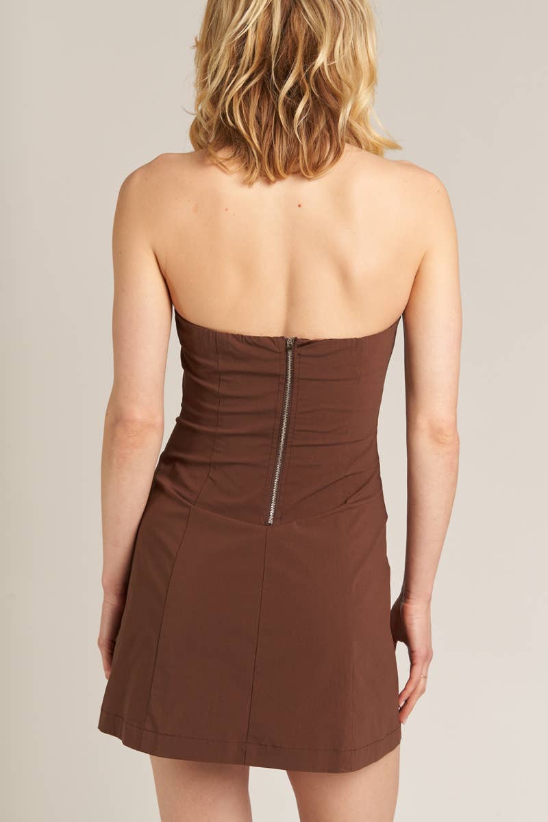 SWEET MOCHA MINI DRESS (DARK BROWN)