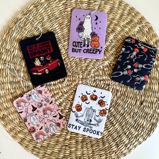 GHOSTIE GHOUL PINK HALLOWEEN CAR AID FRESHENER (VANILLA)