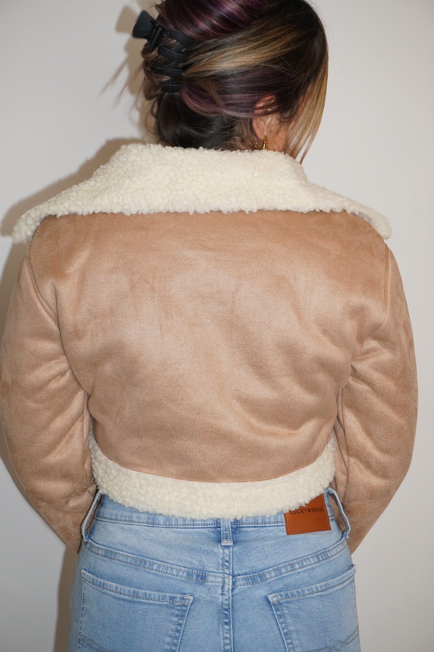 MILK AND HONEY TEDDY LINED JACKET (CREAM)