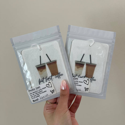 CAFFEINE CUTIE CAR AIR FRESHENER (VANILLA)