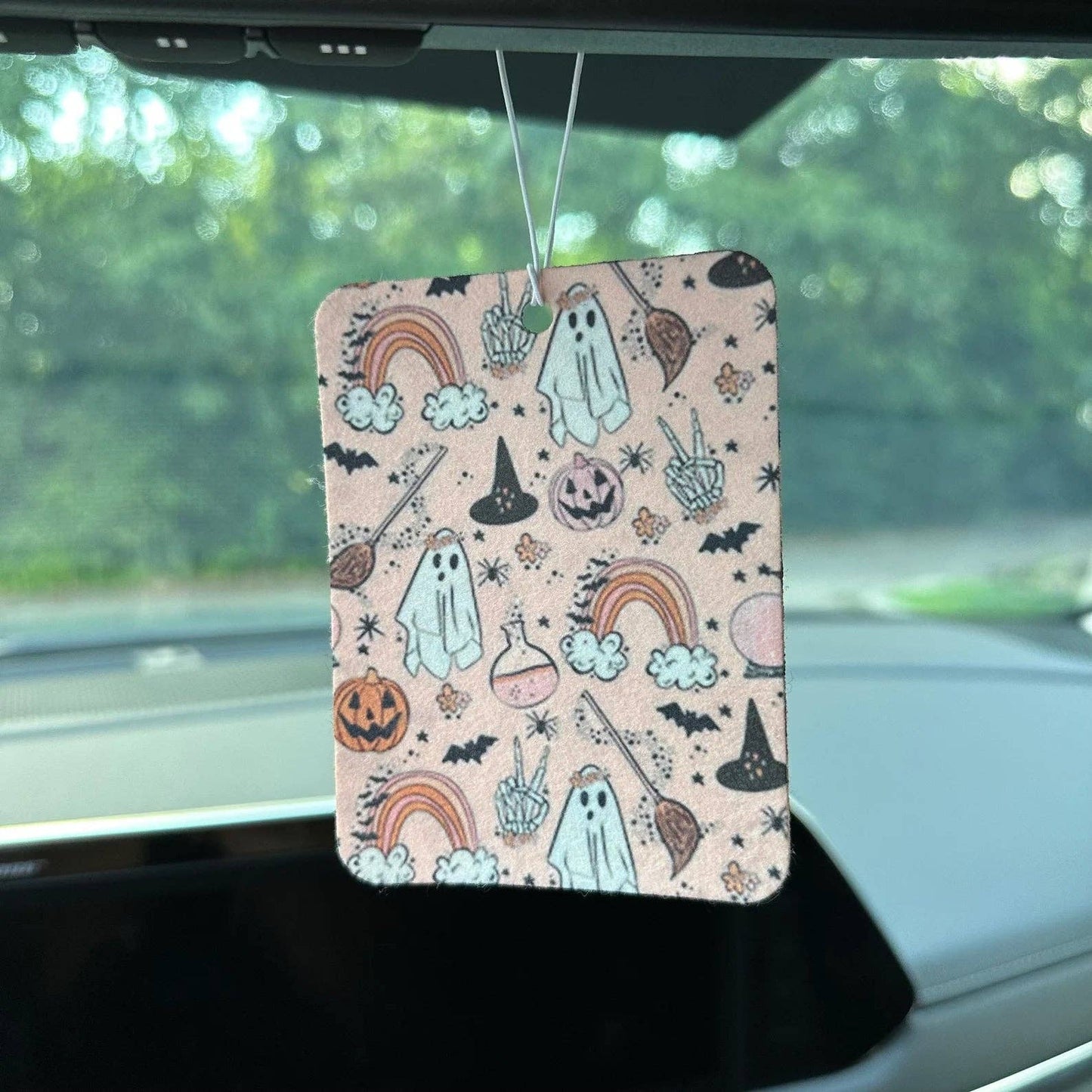 GHOSTIE GHOUL PINK HALLOWEEN CAR AID FRESHENER (VANILLA)
