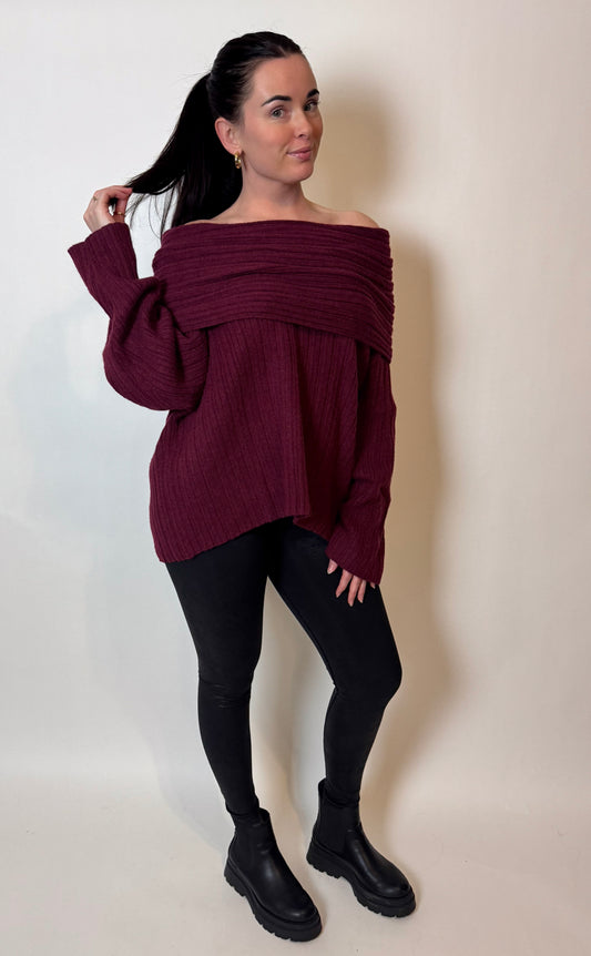 SUGARPLUM SWEETHEART SWEATER (BURGUNDY)
