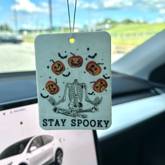 STAY SPOOKY CAR AIR FRESHENER (CANDY CORN)