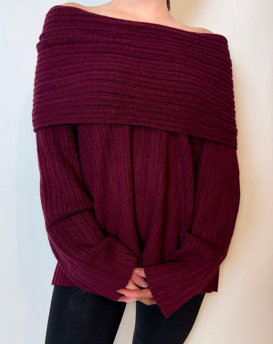 SUGARPLUM SWEETHEART SWEATER (BURGUNDY)