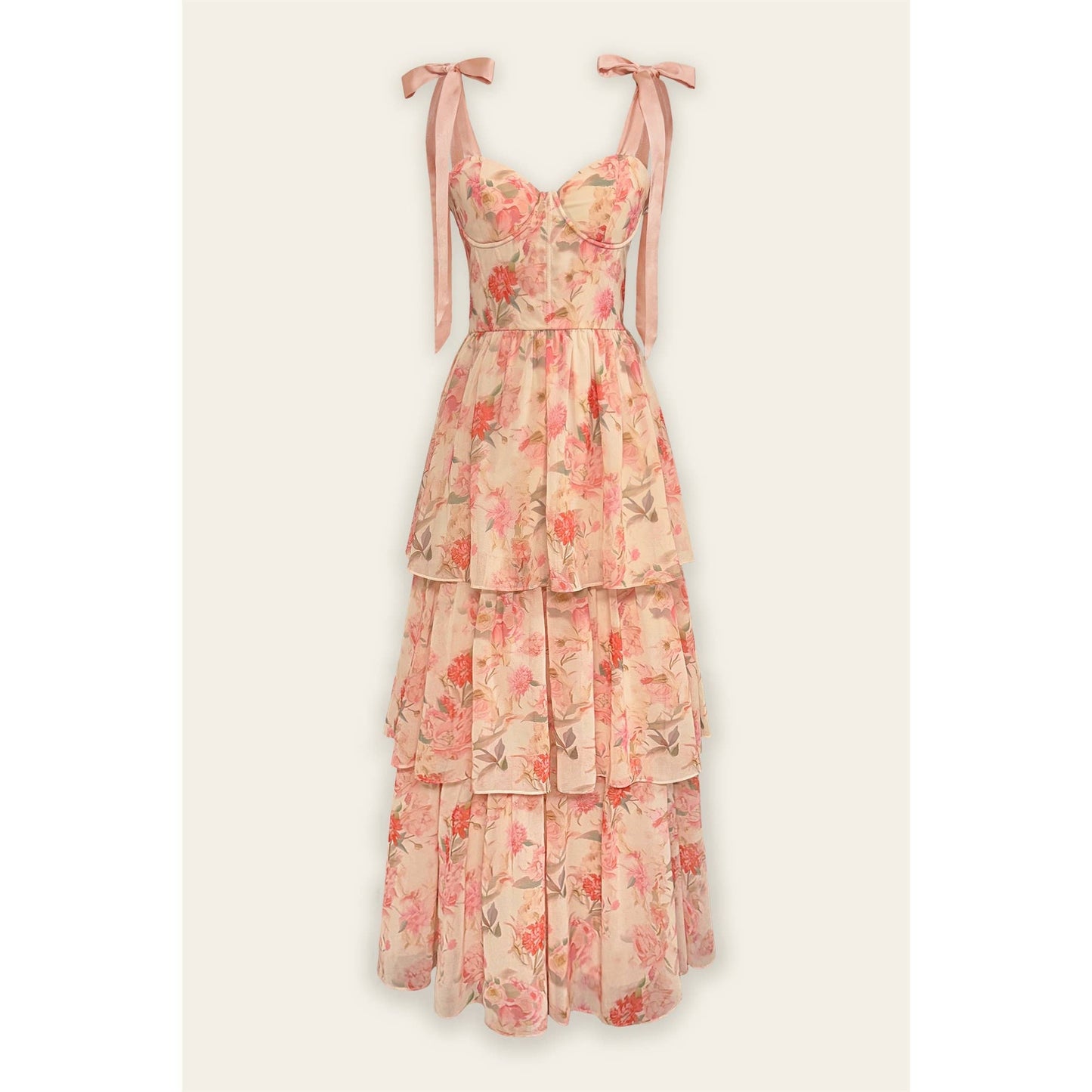 THE EVER AFTER MAXI (PEACH FLORAL)