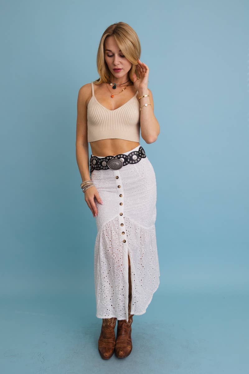 BUCKLED BADDIE OVAL DISK BELT (BLACK)