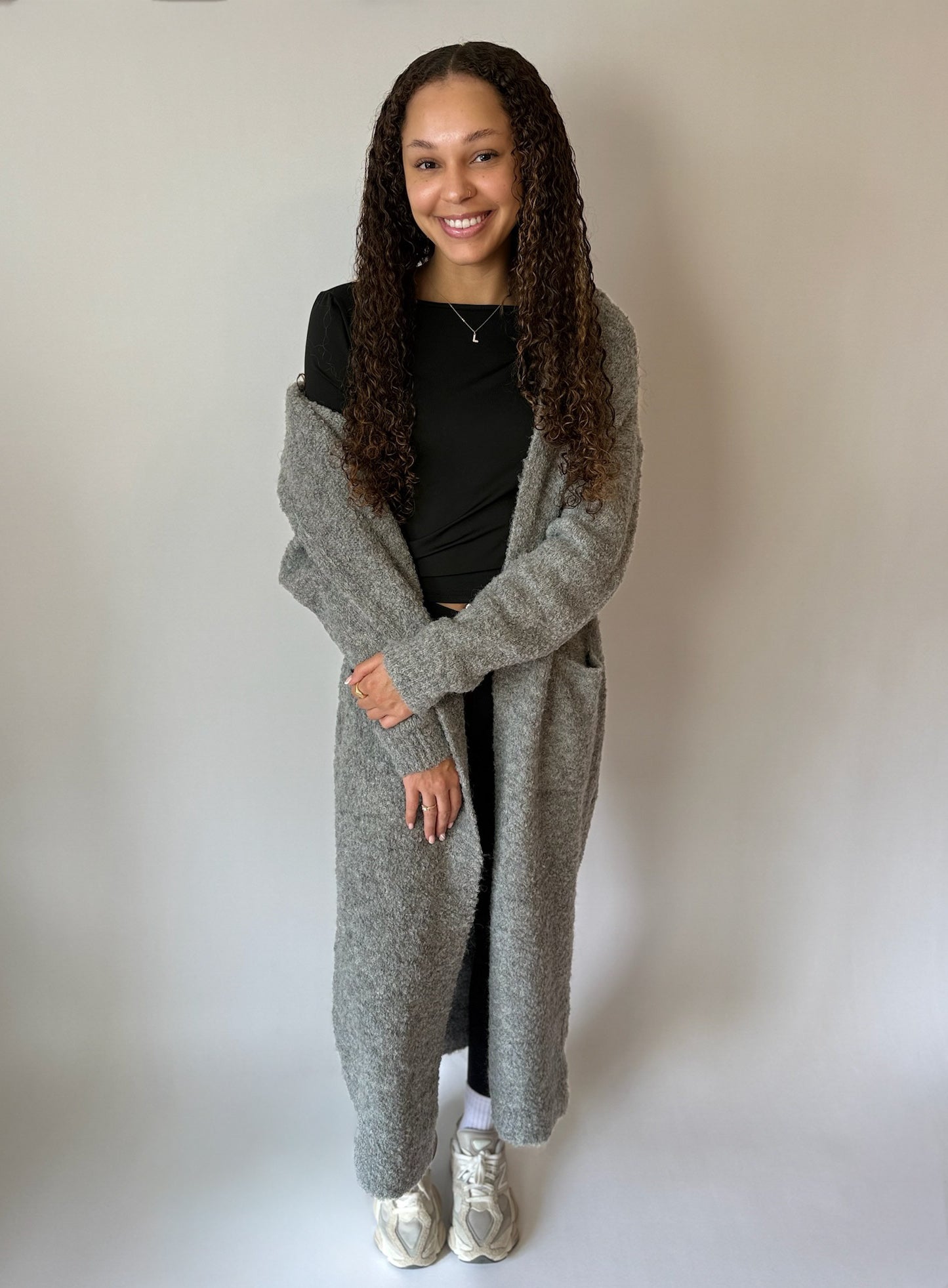 CAMRYN CARDIGAN (HEATHER GREY)