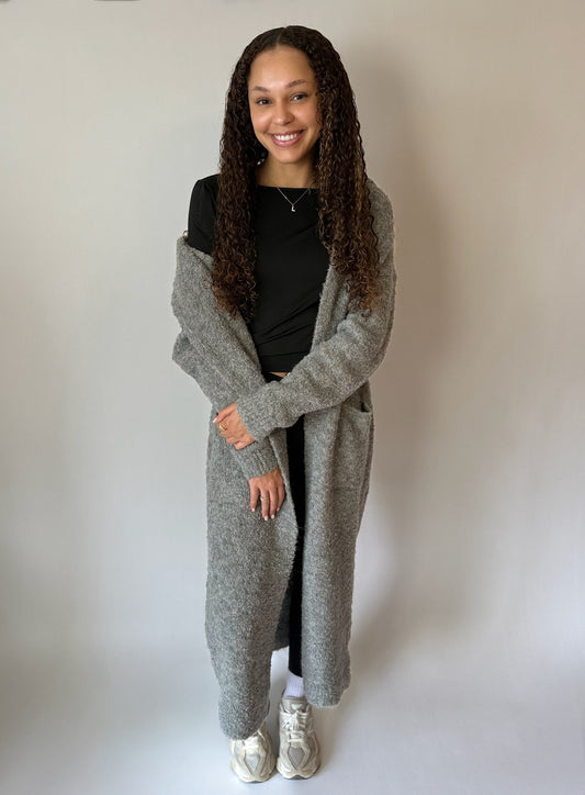 CAMRYN CARDIGAN (HEATHER GREY)