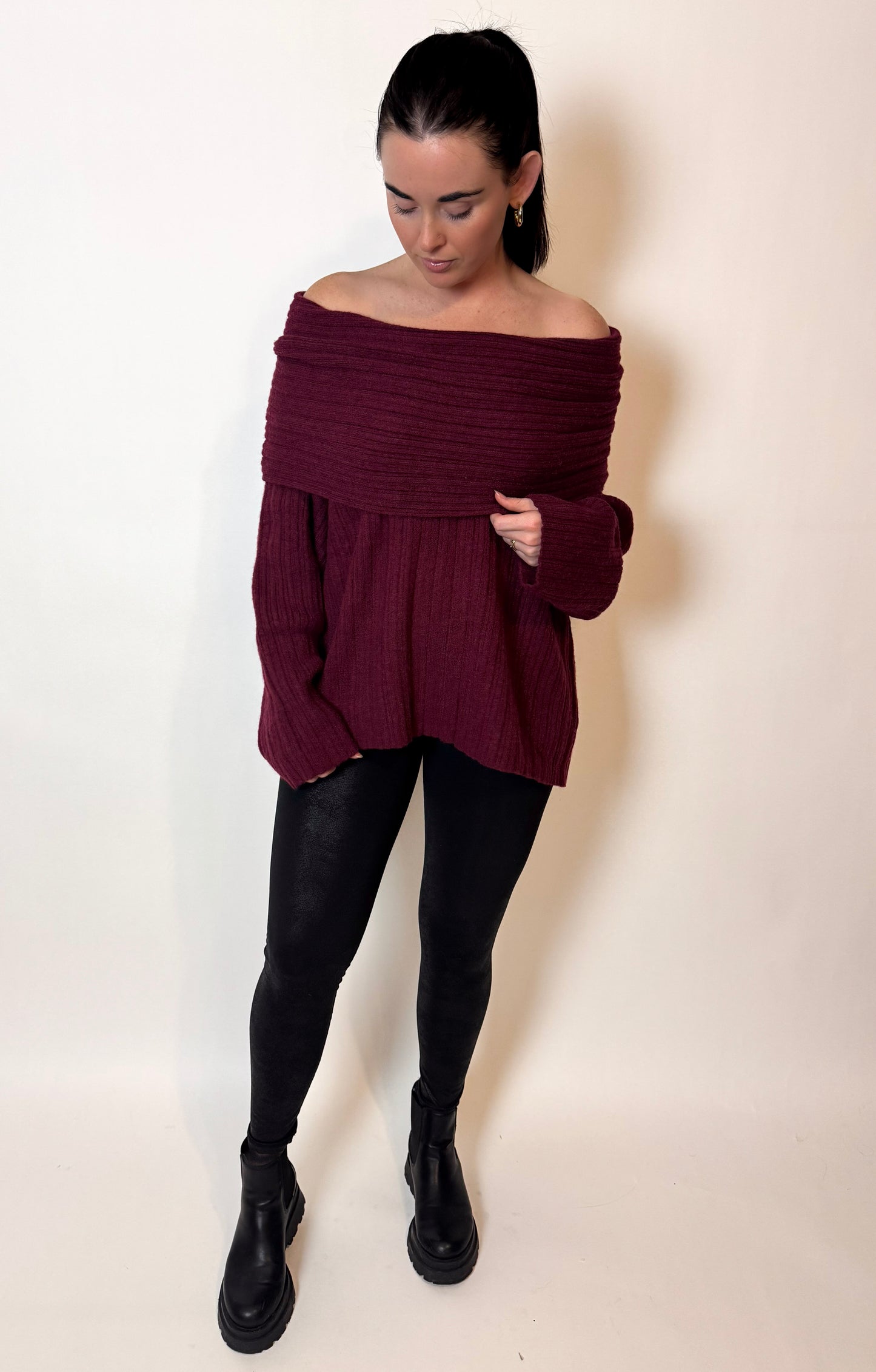 SUGARPLUM SWEETHEART SWEATER (BURGUNDY)