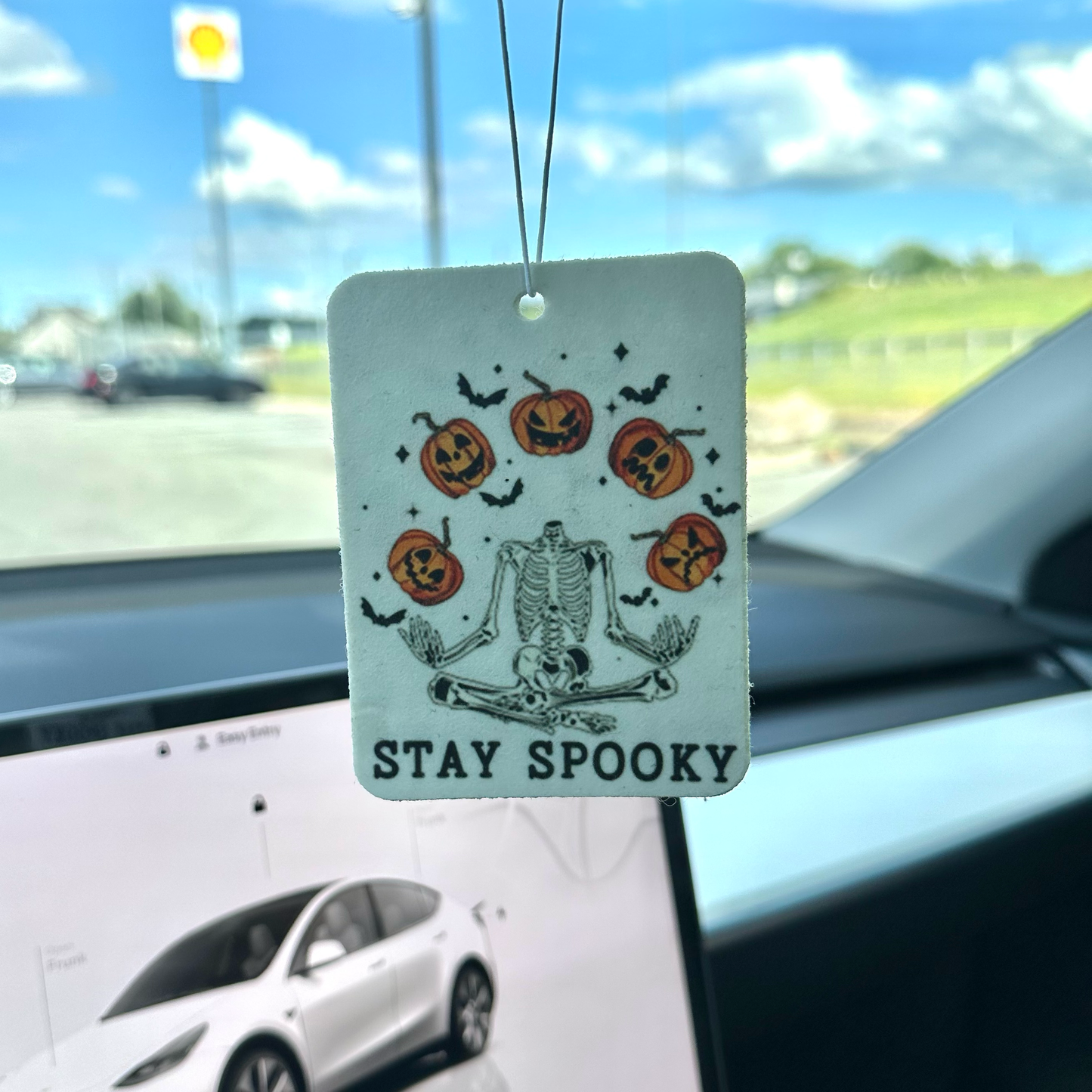 STAY SPOOKY CAR AIR FRESHENER (CANDY CORN)