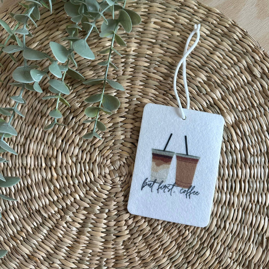 CAFFEINE CUTIE CAR AIR FRESHENER (VANILLA)